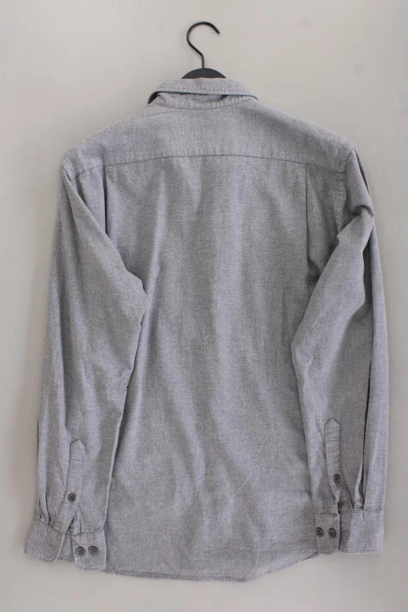 Uniqlo Langarmhemd für Herren Gr. L grau aus Baumwolle