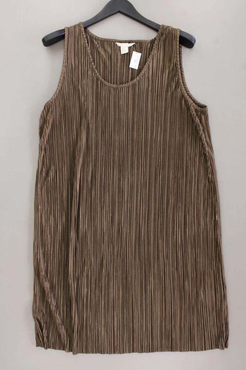 H&M Kleid Gr. XL Ärmellos braun aus Polyester