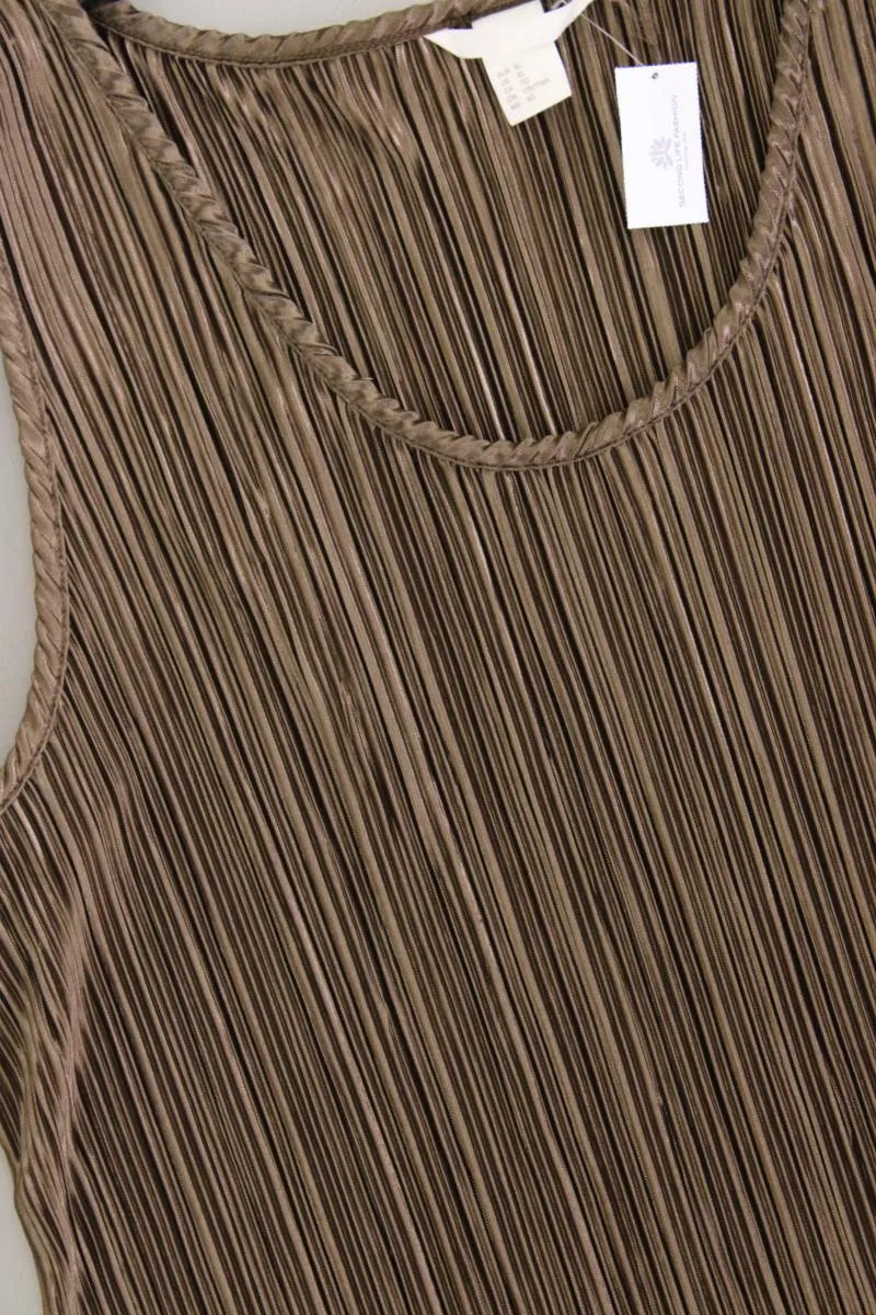 H&M Kleid Gr. XL Ärmellos braun aus Polyester