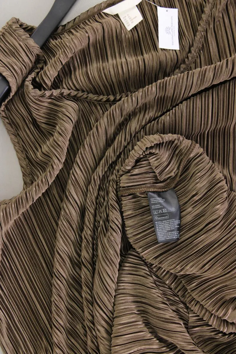 H&M Kleid Gr. XL Ärmellos braun aus Polyester