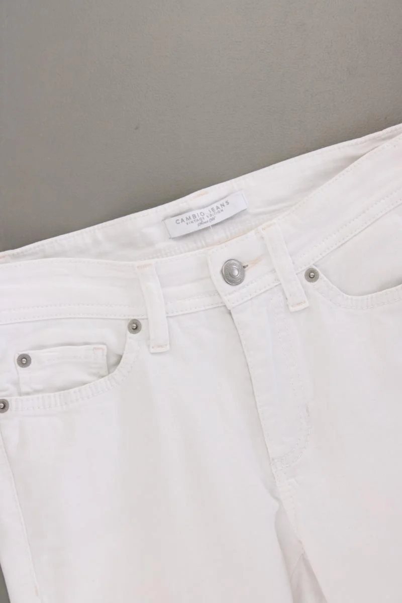 Cambio 3/4 Hose Gr. 34 weiß aus Baumwolle