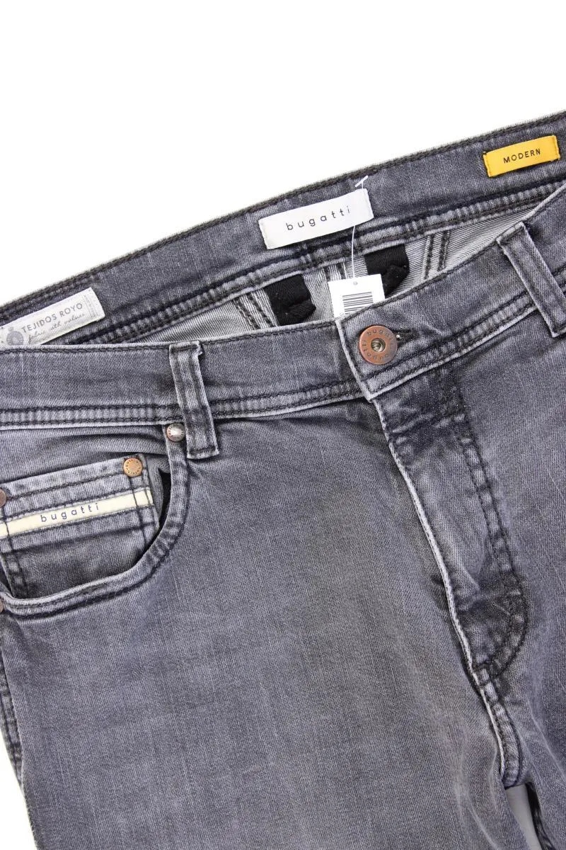 Bugatti Straight Jeans für Herren Gr. W33/L32 grau aus Baumwolle