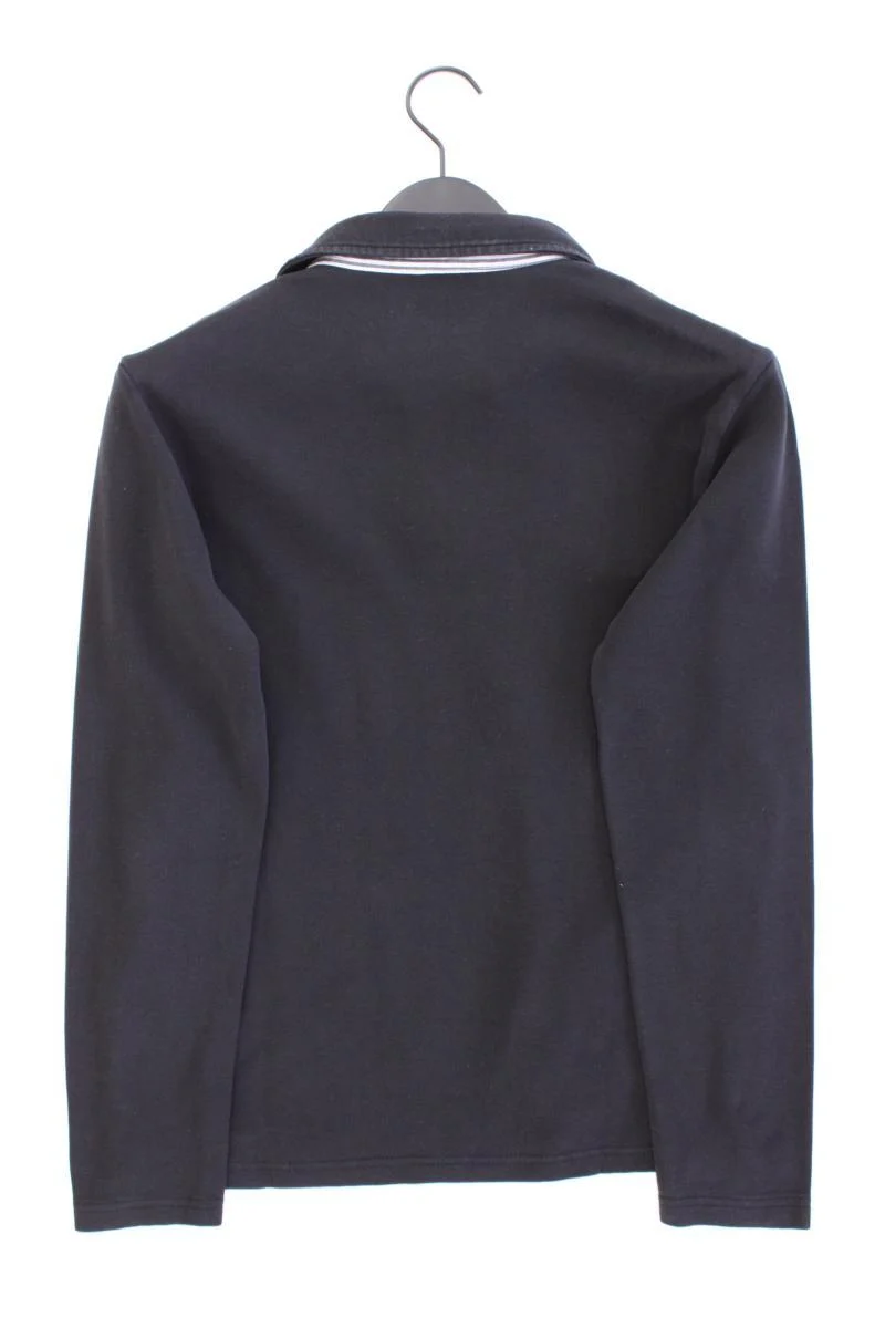 behype Poloshirt für Herren Gr. M Langarm schwarz aus Baumwolle
