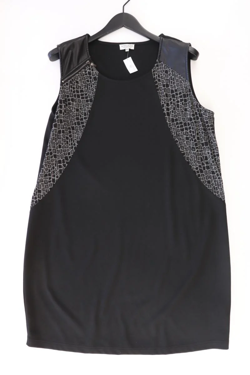 Gina Laura Midikleid Gr. XL Ärmellos schwarz aus Polyester