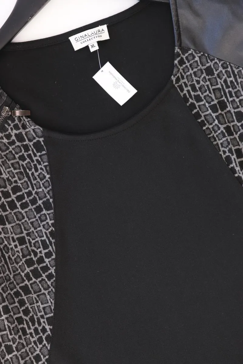 Gina Laura Midikleid Gr. XL Ärmellos schwarz aus Polyester