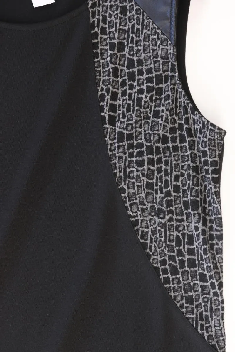 Gina Laura Midikleid Gr. XL Ärmellos schwarz aus Polyester