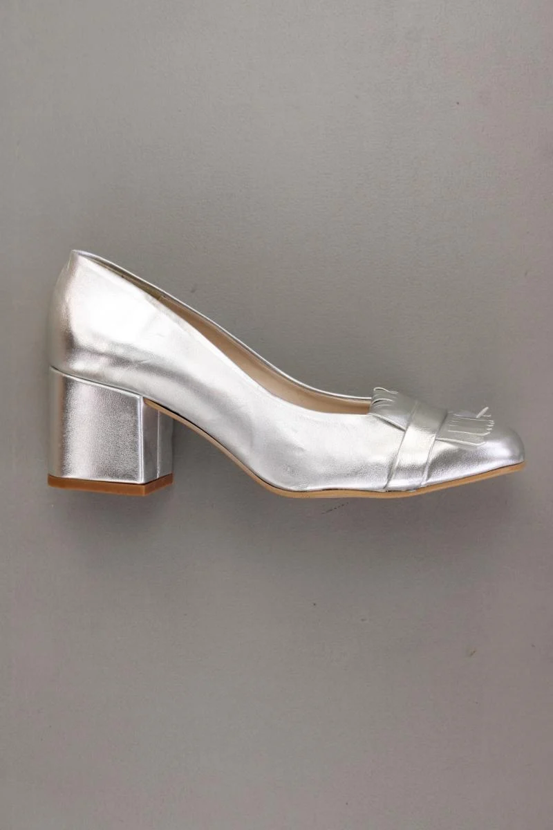 Mustang Pumps Gr. 37 silber aus Leder