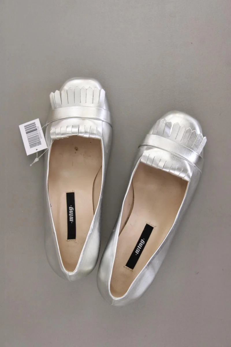 Mustang Pumps Gr. 37 silber aus Leder