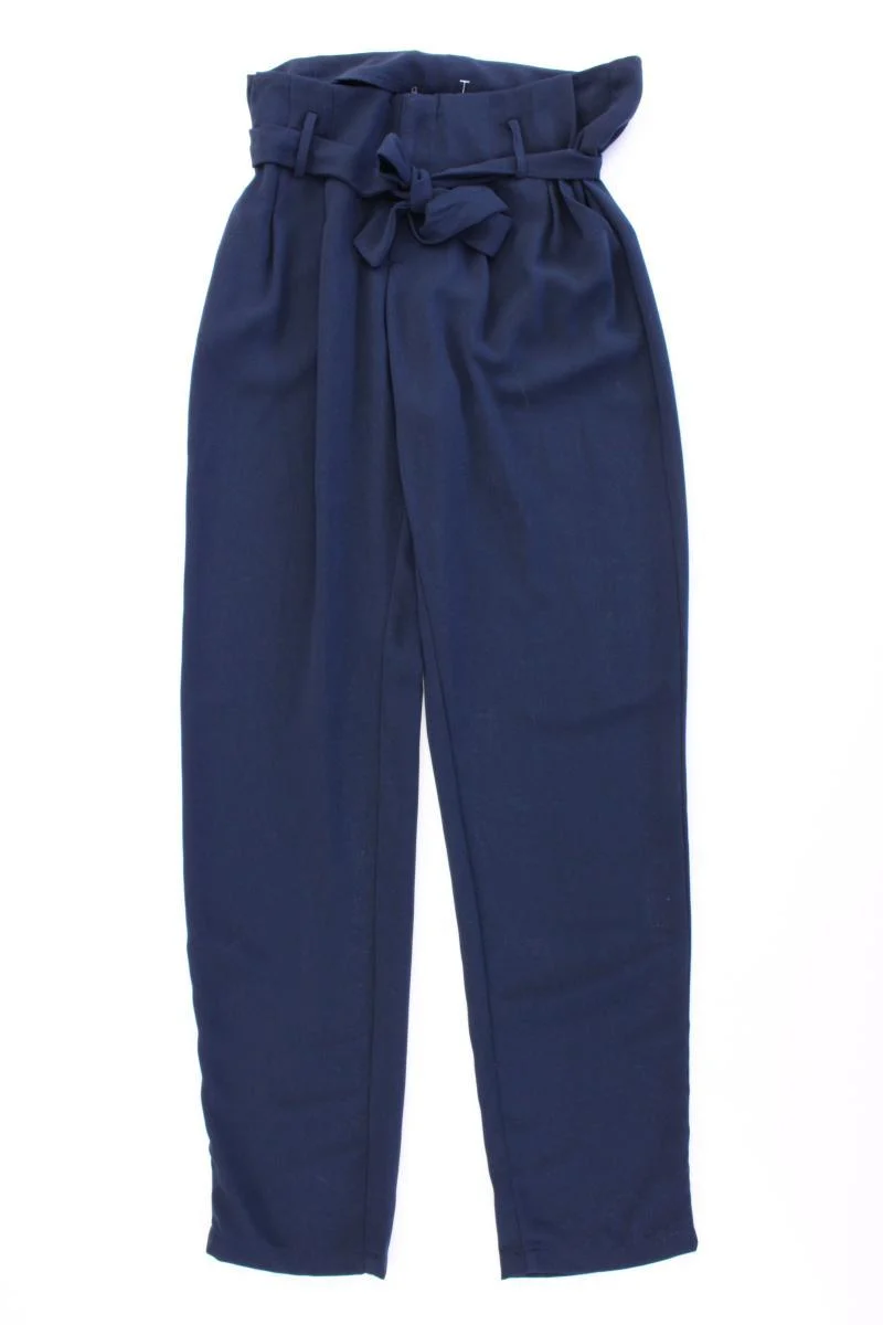 MARK ADAM Paperbag Hose Gr. 36 mit Gürtel blau aus Polyester
