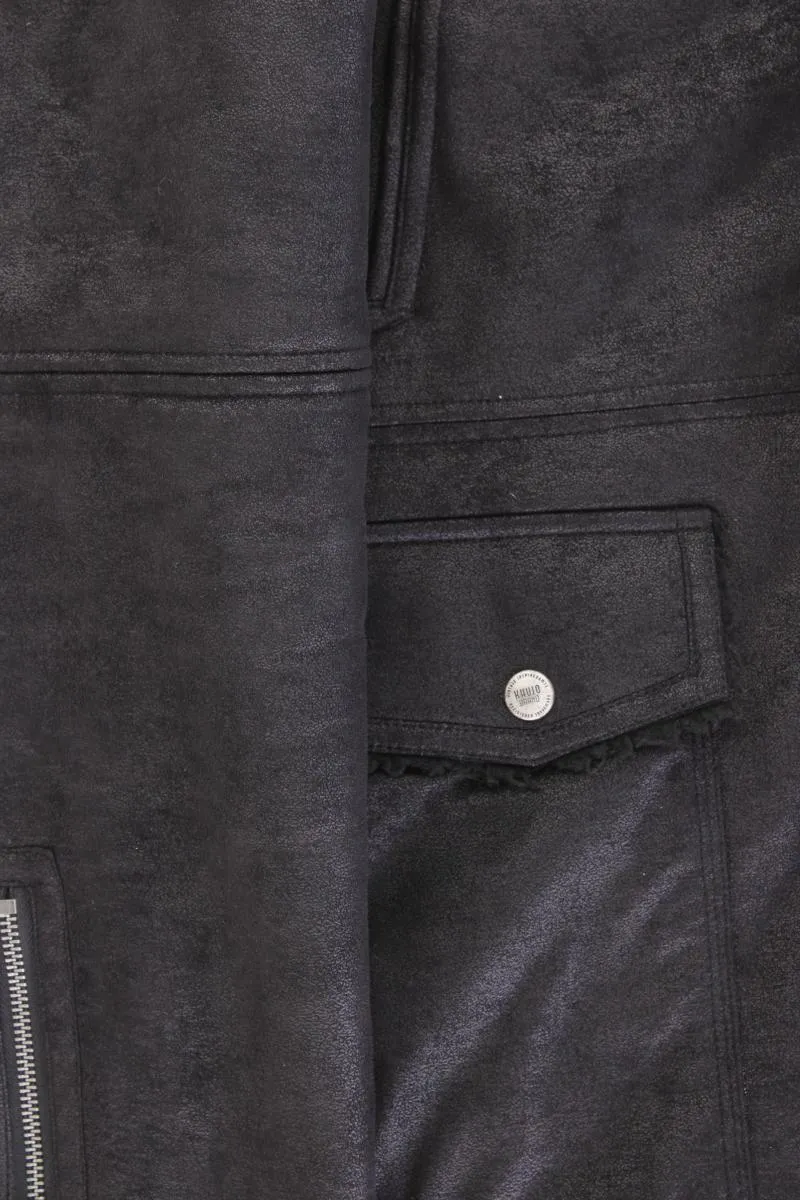Khujo Kapuzenmantel Gr. L schwarz aus Polyester