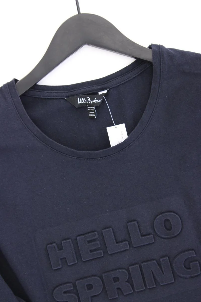 Ulla Popken T-Shirt Gr. 46/48 Kurzarm blau aus Baumwolle