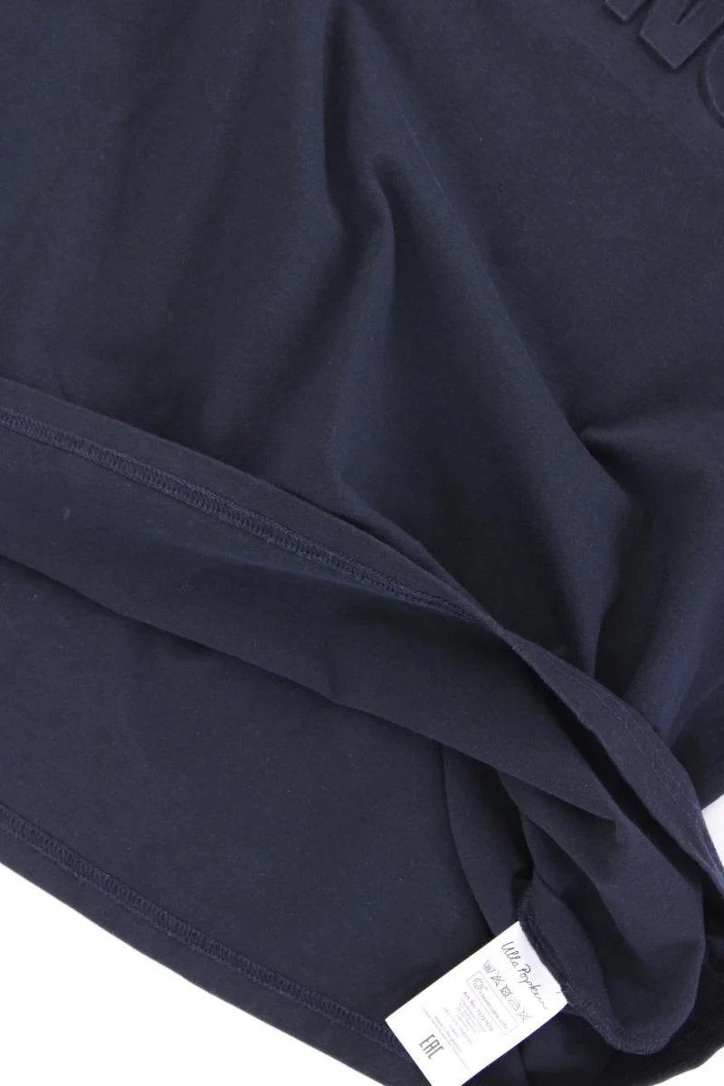 Ulla Popken T-Shirt Gr. 46/48 Kurzarm blau aus Baumwolle