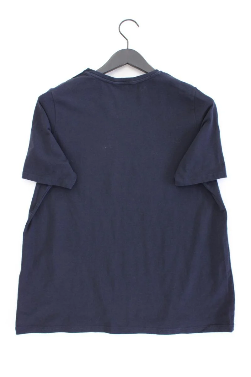 Ulla Popken T-Shirt Gr. 42/44 Kurzarm blau aus Baumwolle