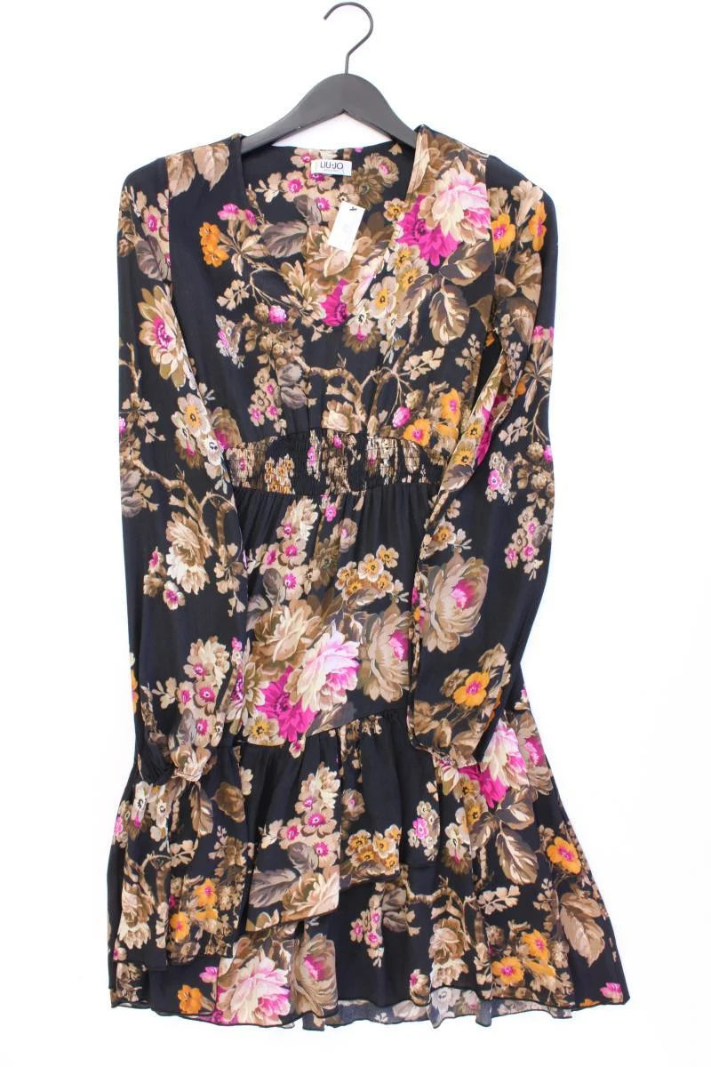 Liu Jo Langarmkleid Gr. 40 mit Blumenmuster mehrfarbig aus Viskose