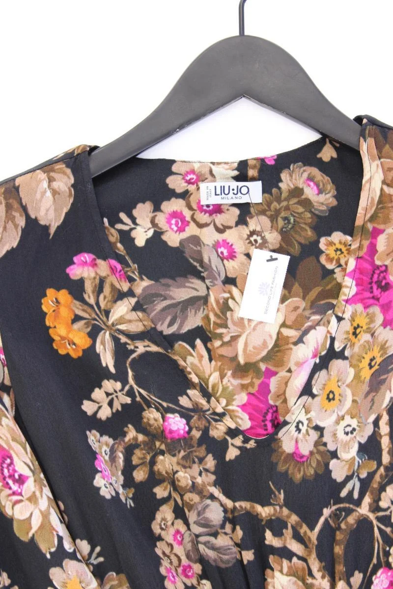 Liu Jo Langarmkleid Gr. 40 mit Blumenmuster mehrfarbig aus Viskose