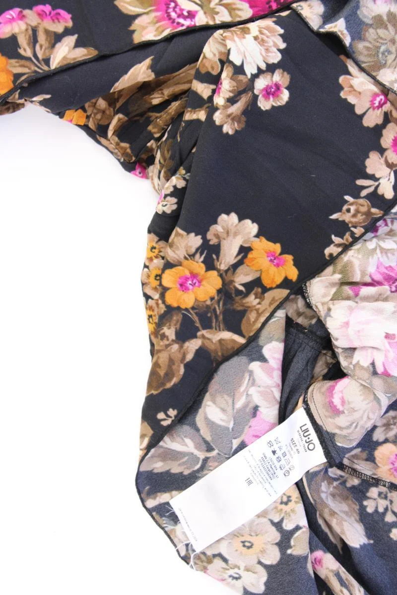 Liu Jo Langarmkleid Gr. 40 mit Blumenmuster mehrfarbig aus Viskose