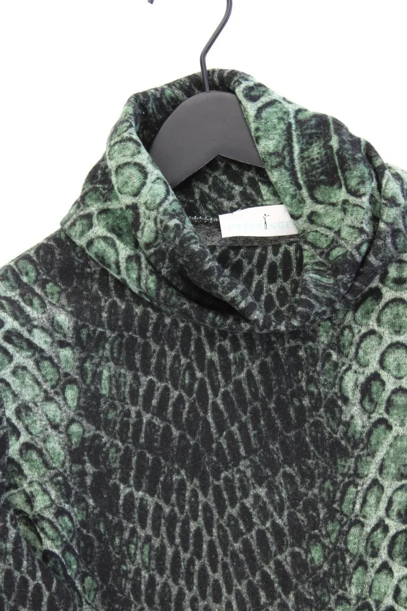 Pfeffinger Feinstrickpullover Gr. 34 mit Tierdruck grün aus Polyester