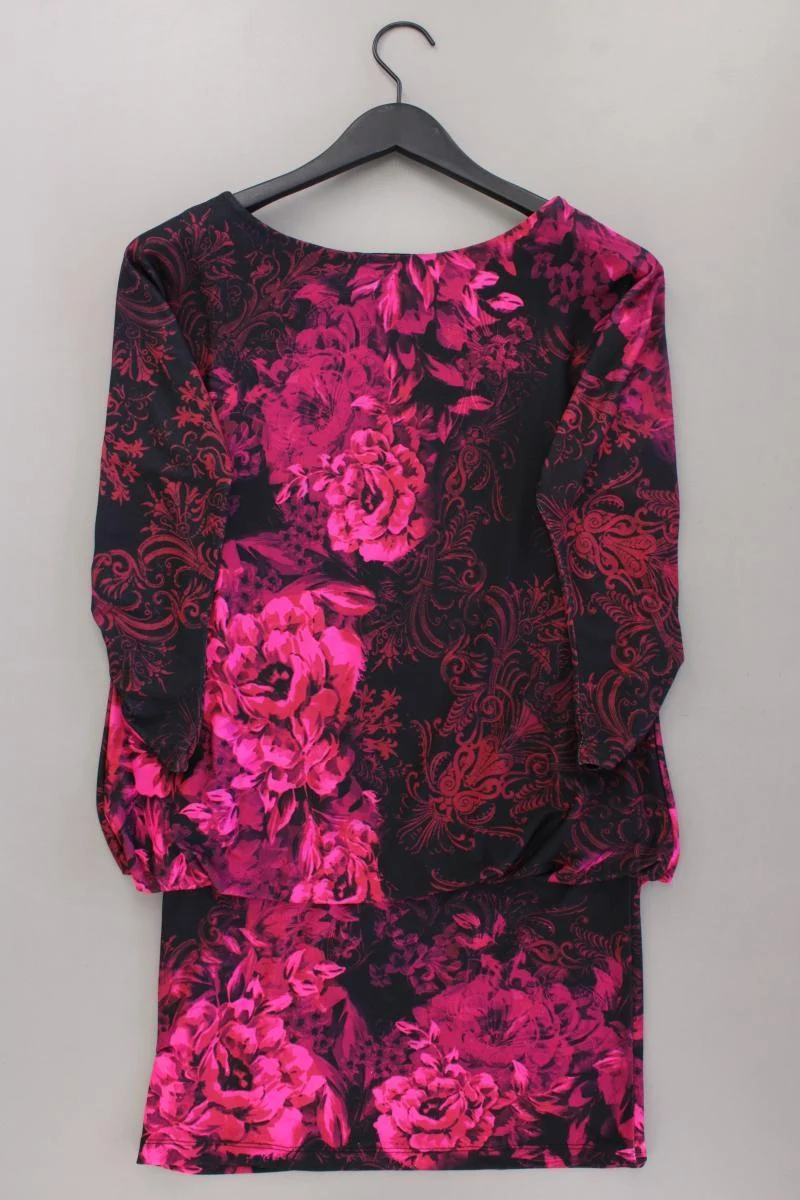 POMPÖÖS by Harald Glööckler Midikleid Gr. 34 mit Blumenmuster 3/4 Ärmel pink