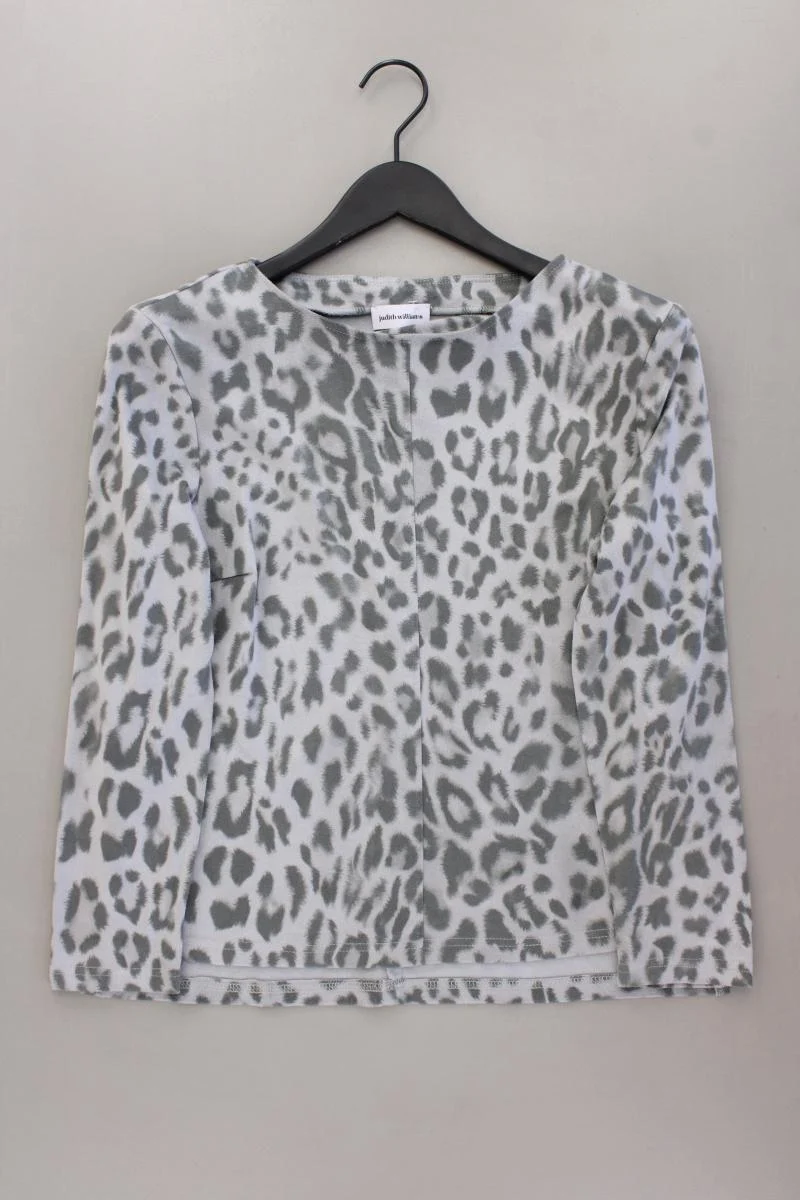 Judith Williams Longsleeve-Shirt Gr. 34 mit Tierdruck Langarm grau aus Polyester