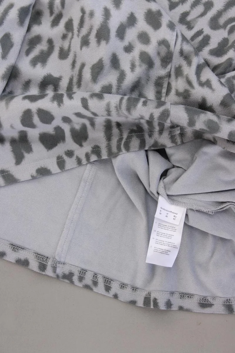 Judith Williams Longsleeve-Shirt Gr. 34 mit Tierdruck Langarm grau aus Polyester