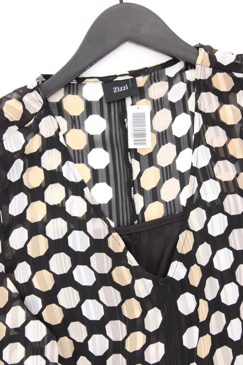 Zizzi Langarmkleid Gr. 48 geometrisches Muster mehrfarbig