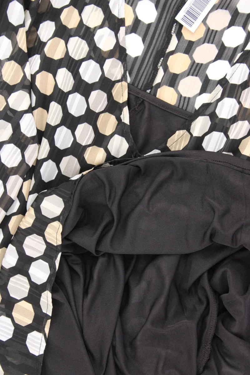 Zizzi Langarmkleid Gr. 48 geometrisches Muster mehrfarbig
