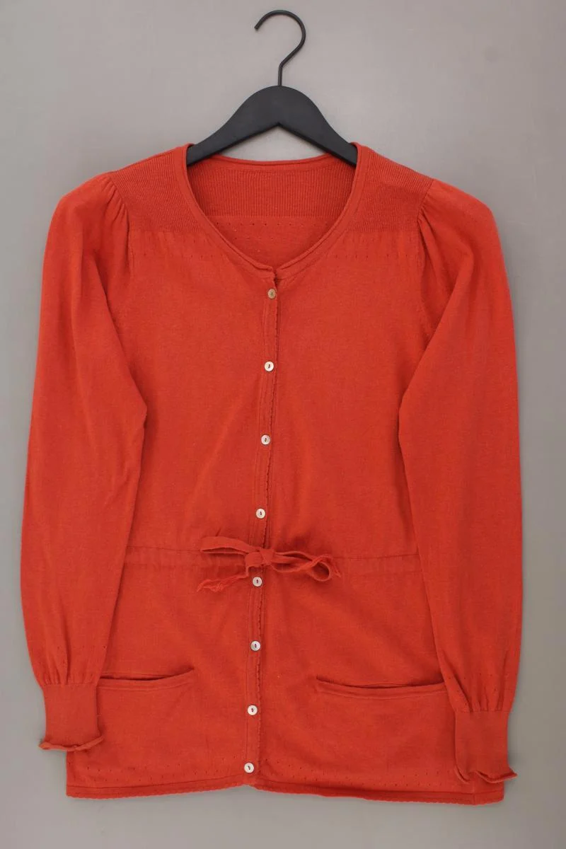 Gudrun Sjöden Strickjacke Gr. S Langarm orange aus Baumwolle