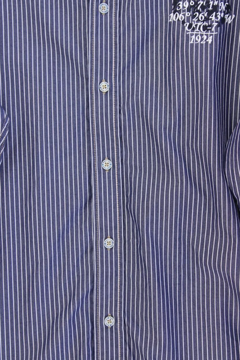 Casa Moda Langarmhemd für Herren Gr. Hemdgröße 45/46 gestreift neuwertig blau