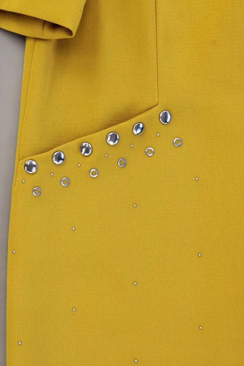 1.2.3 Paris Kurzarmkleid Gr. 42 gelb aus Polyester