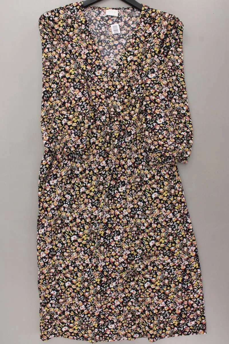 Vila Midikleid Gr. M mit Blumenmuster 3/4 Ärmel mehrfarbig aus Polyester