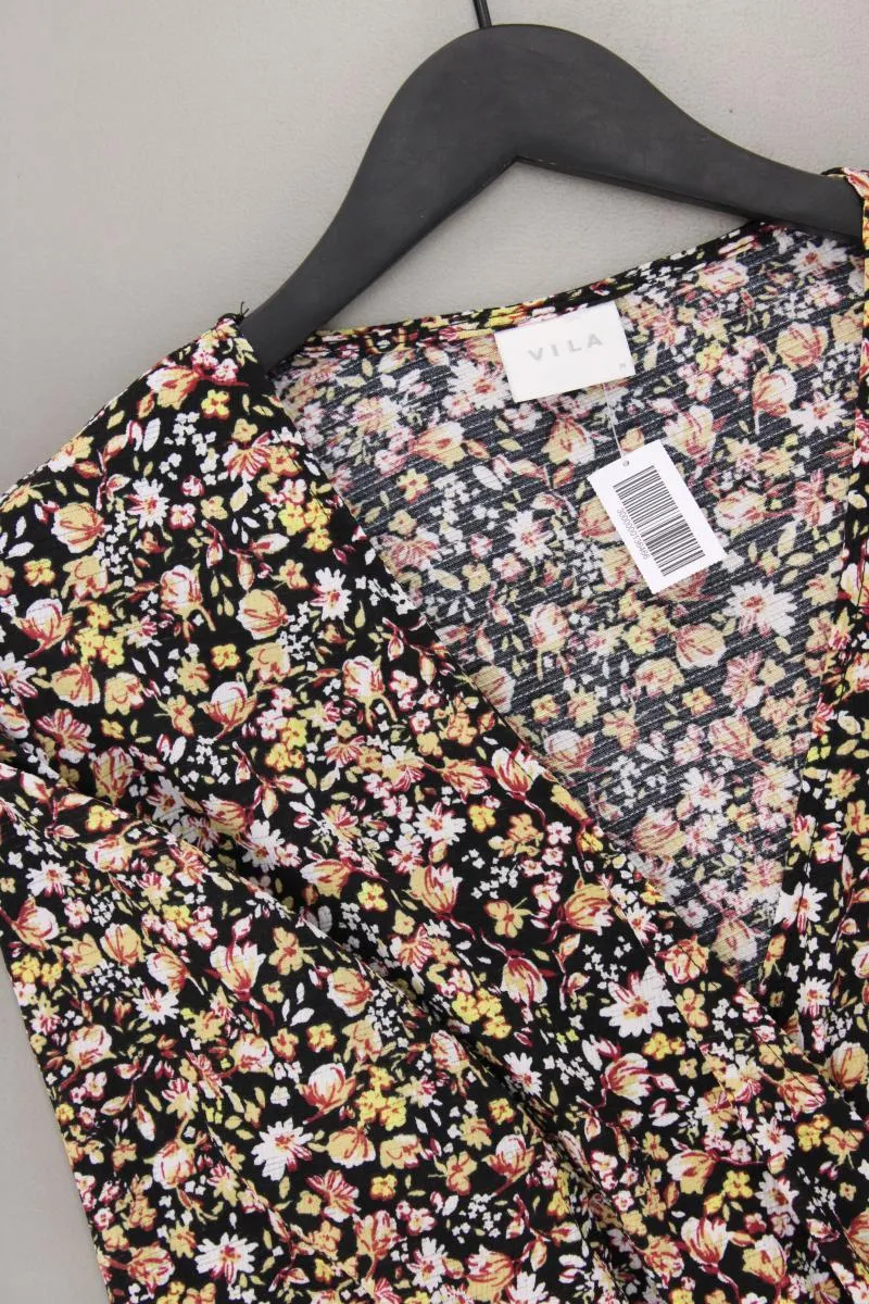 Vila Midikleid Gr. M mit Blumenmuster 3/4 Ärmel mehrfarbig aus Polyester