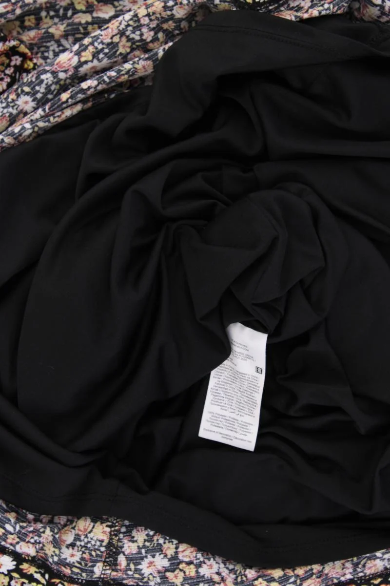 Vila Midikleid Gr. M mit Blumenmuster 3/4 Ärmel mehrfarbig aus Polyester