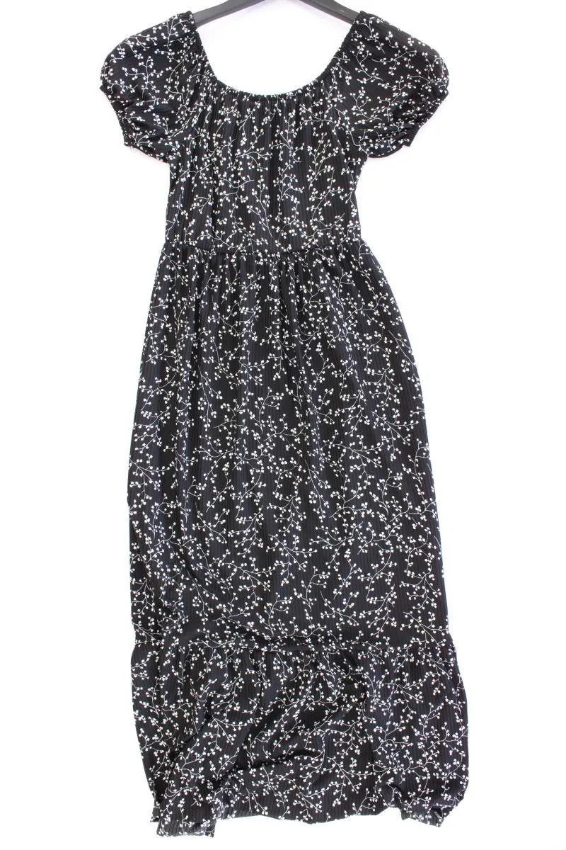 Trendyol Kurzarmkleid Gr. M mit Blumenmuster schwarz