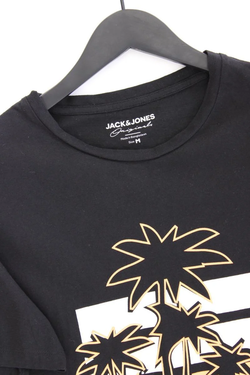 Jack & Jones Printshirt für Herren Gr. M Kurzarm schwarz