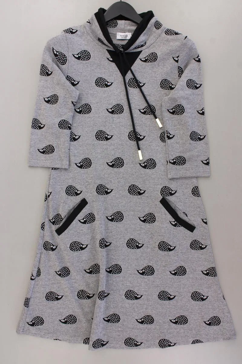 Midikleid Gr. M 3/4 Ärmel grau aus Viskose