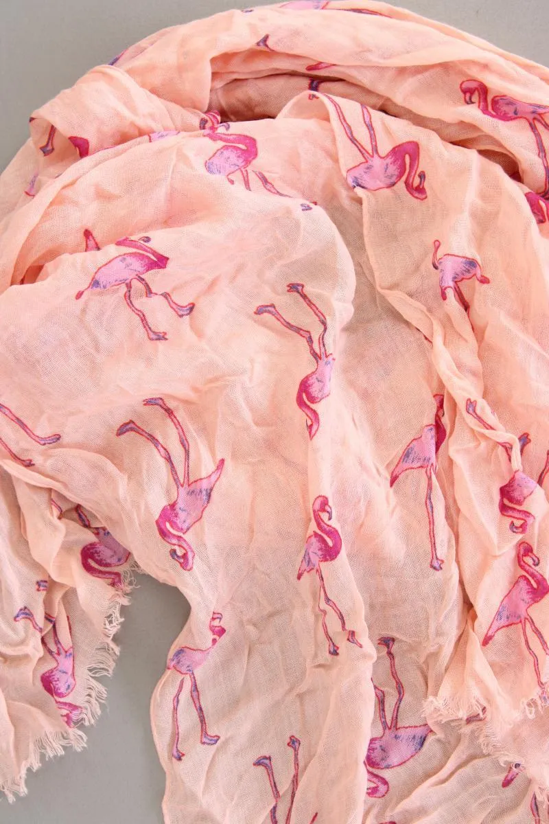 Tuch mit Flamingomuster rosa aus Viskose