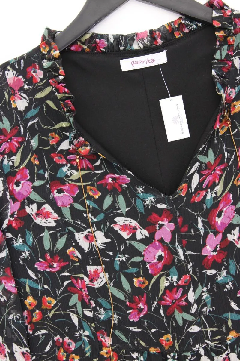 Paprika Midikleid Gr. 46 mit Blumenmuster 3/4 Ärmel mehrfarbig