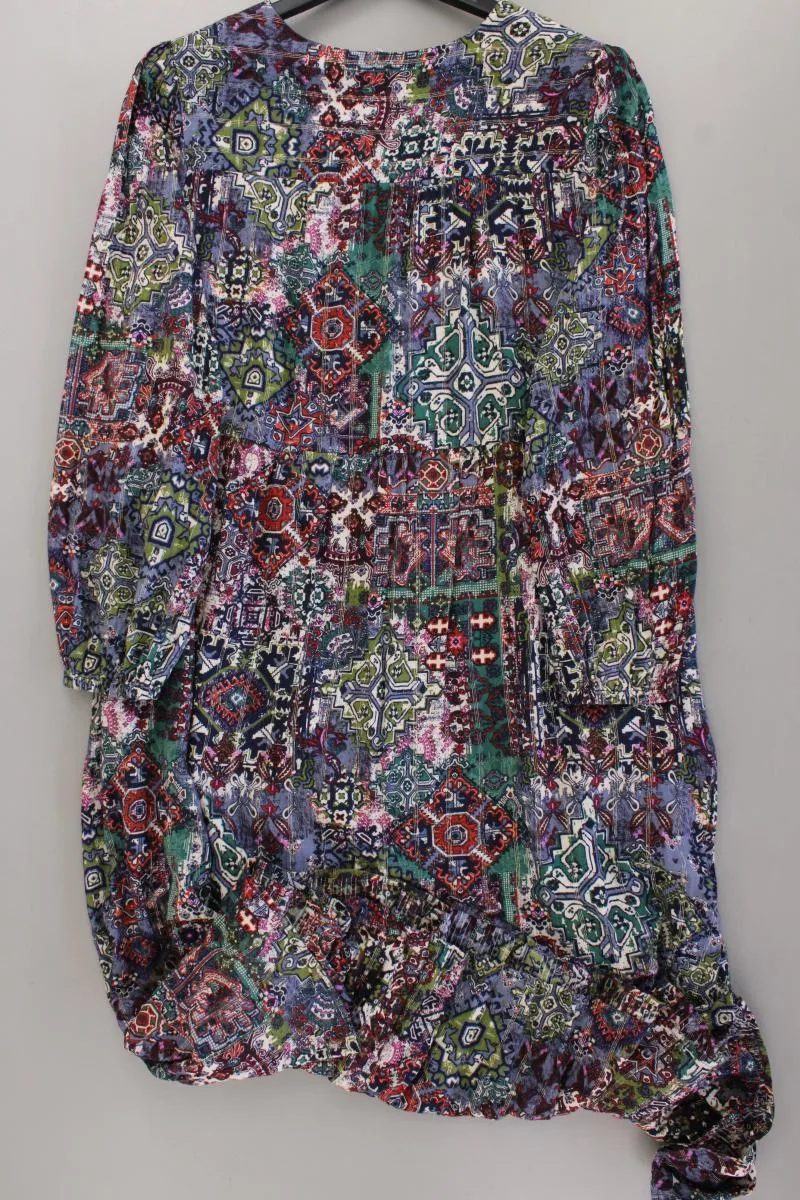 Langarmkleid Gr. 46 mehrfarbig