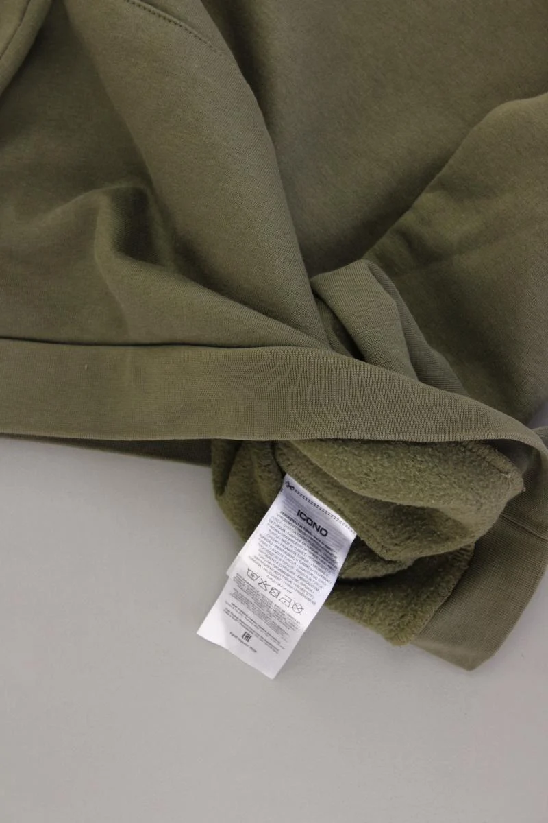 Icono Hoodie für Herren Gr. M neuwertig olivgrün aus Baumwolle