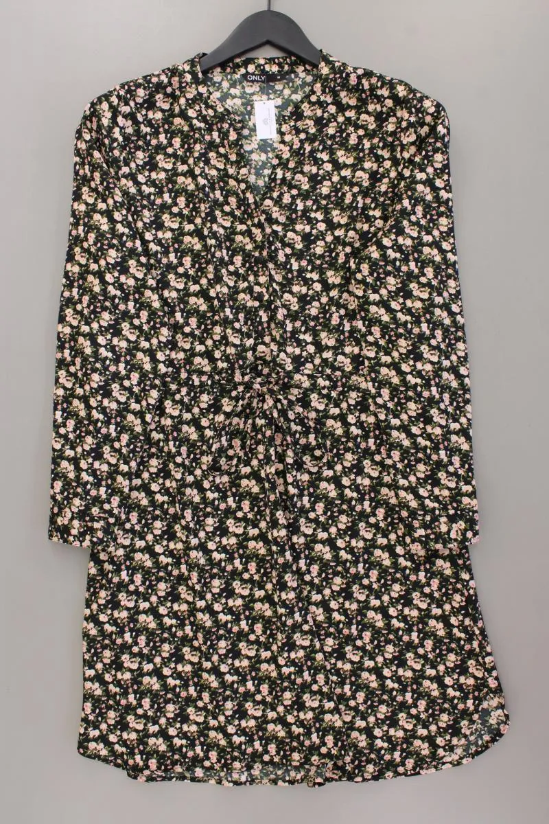 Only Blusenkleid Gr. M mit Blumenmuster Langarm mehrfarbig aus Polyester
