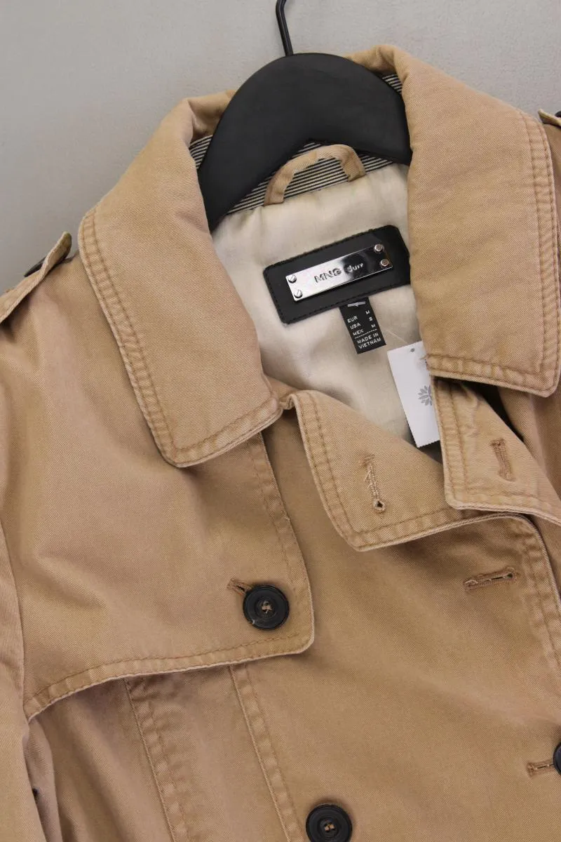 Mango Trenchcoat Gr. M mit Gürtel braun aus Baumwolle