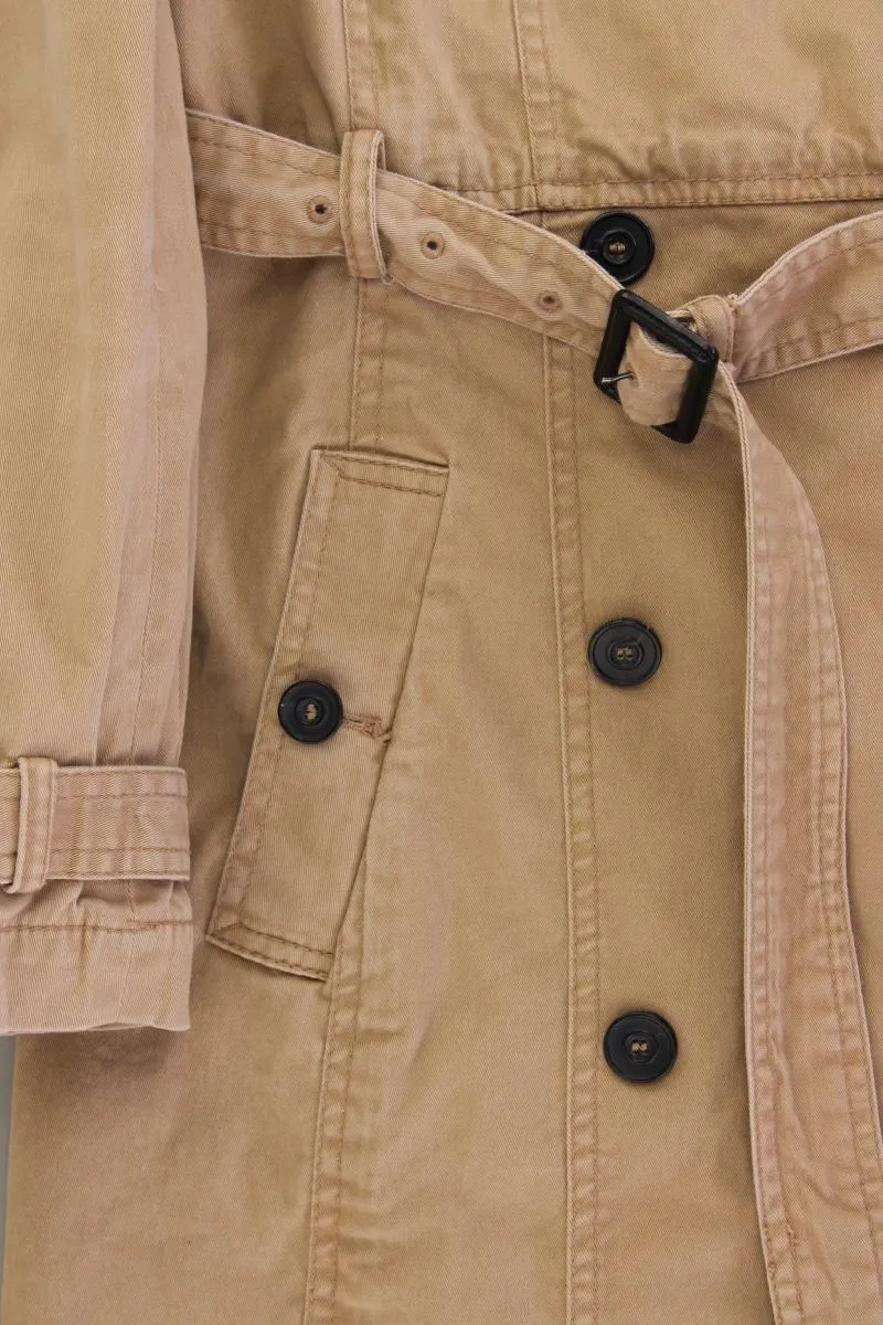 Mango Trenchcoat Gr. M mit Gürtel braun aus Baumwolle