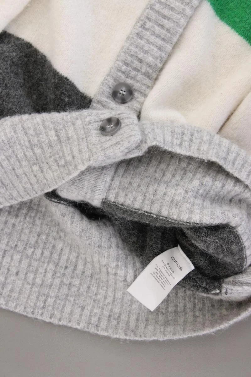Opus Strickjacke Modell Damin Gr. 38 gestreift Langarm mehrfarbig aus Polyamid