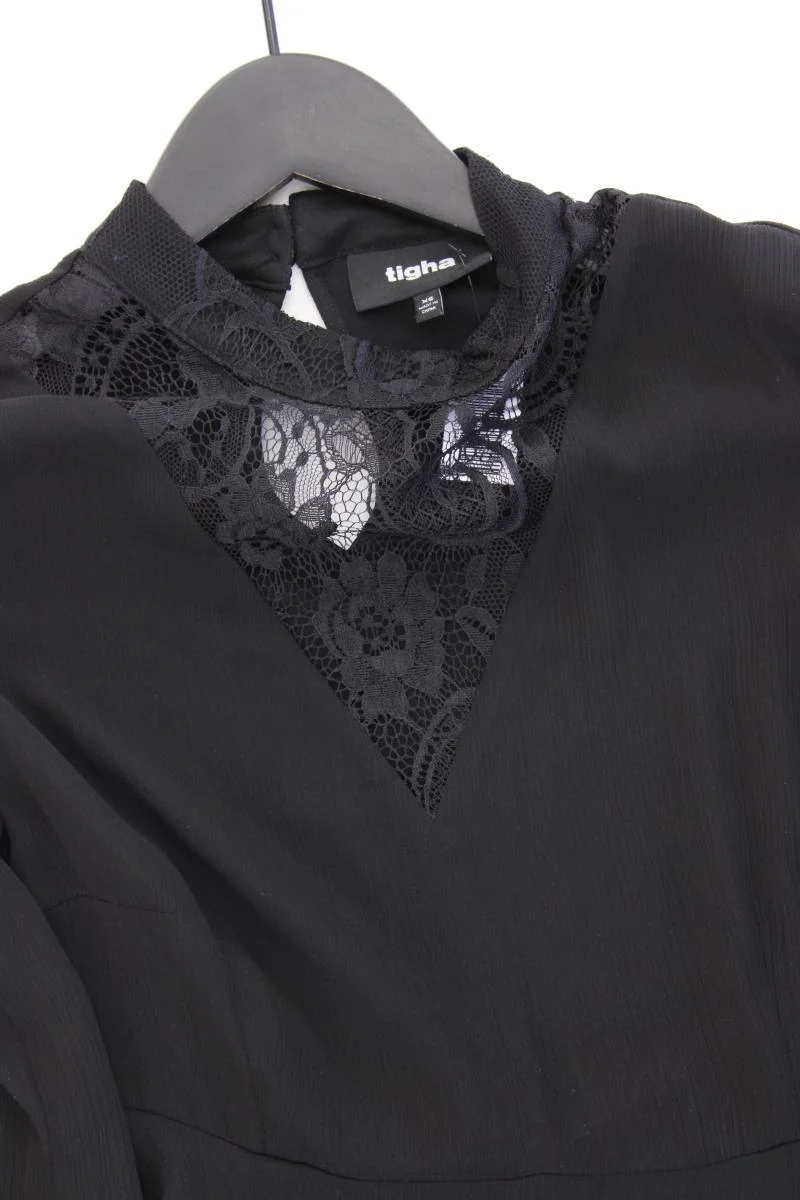 Tigha Langarmkleid Gr. XS neuwertig schwarz aus Polyester