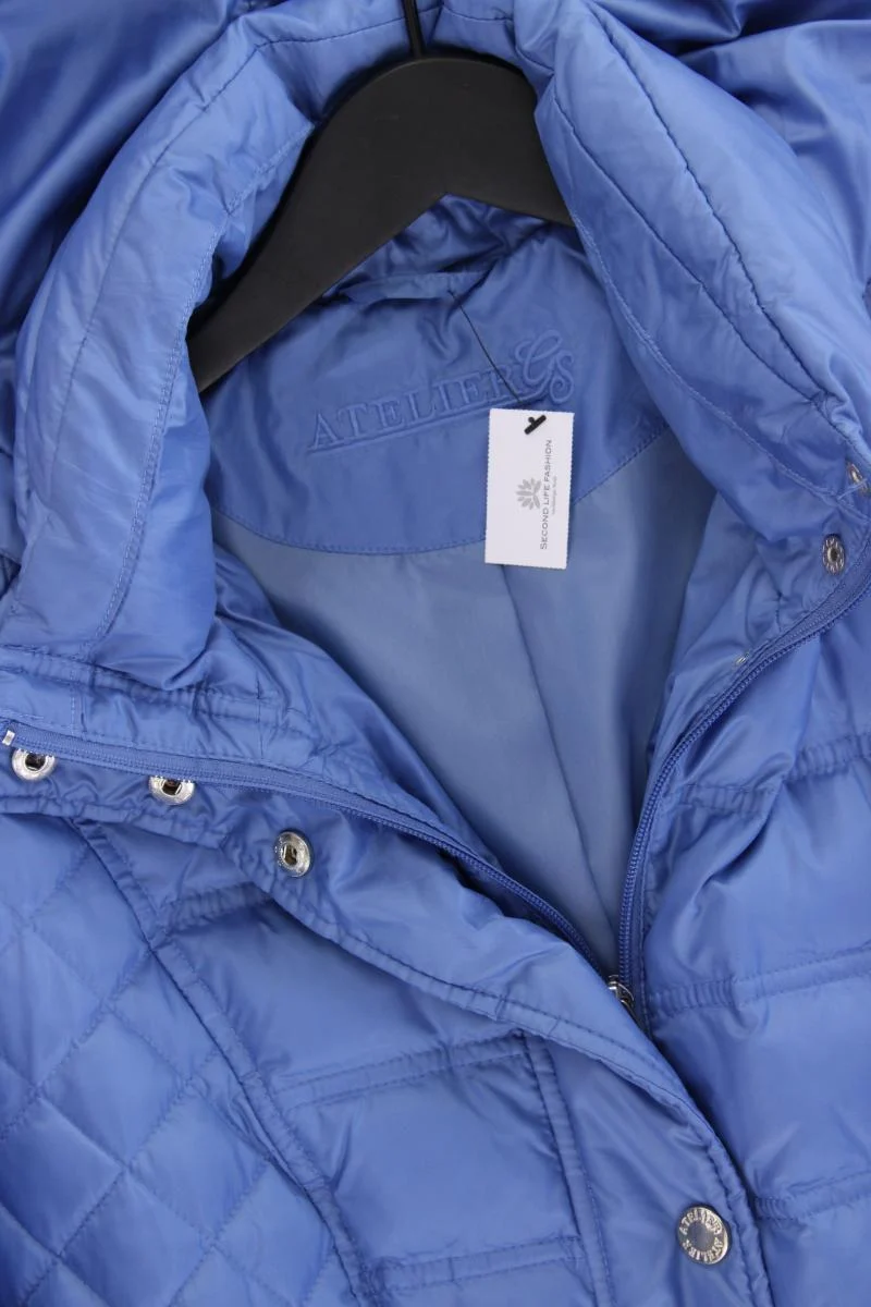 Atelier GS Wintermantel Gr. 44 neuwertig blau aus Polyester
