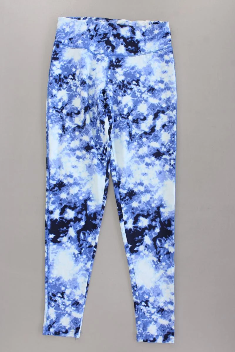 ginatricot Sporthose Gr. S mit Batikmuster neuwertig blau aus Polyamid