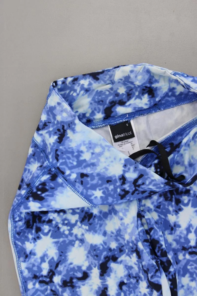 ginatricot Sporthose Gr. S mit Batikmuster neuwertig blau aus Polyamid