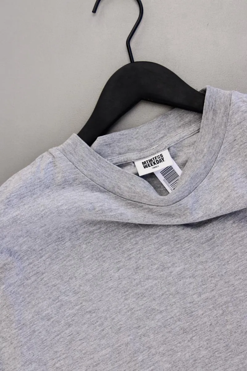 Weekday Kurzarmkleid Gr. S grau aus Baumwolle