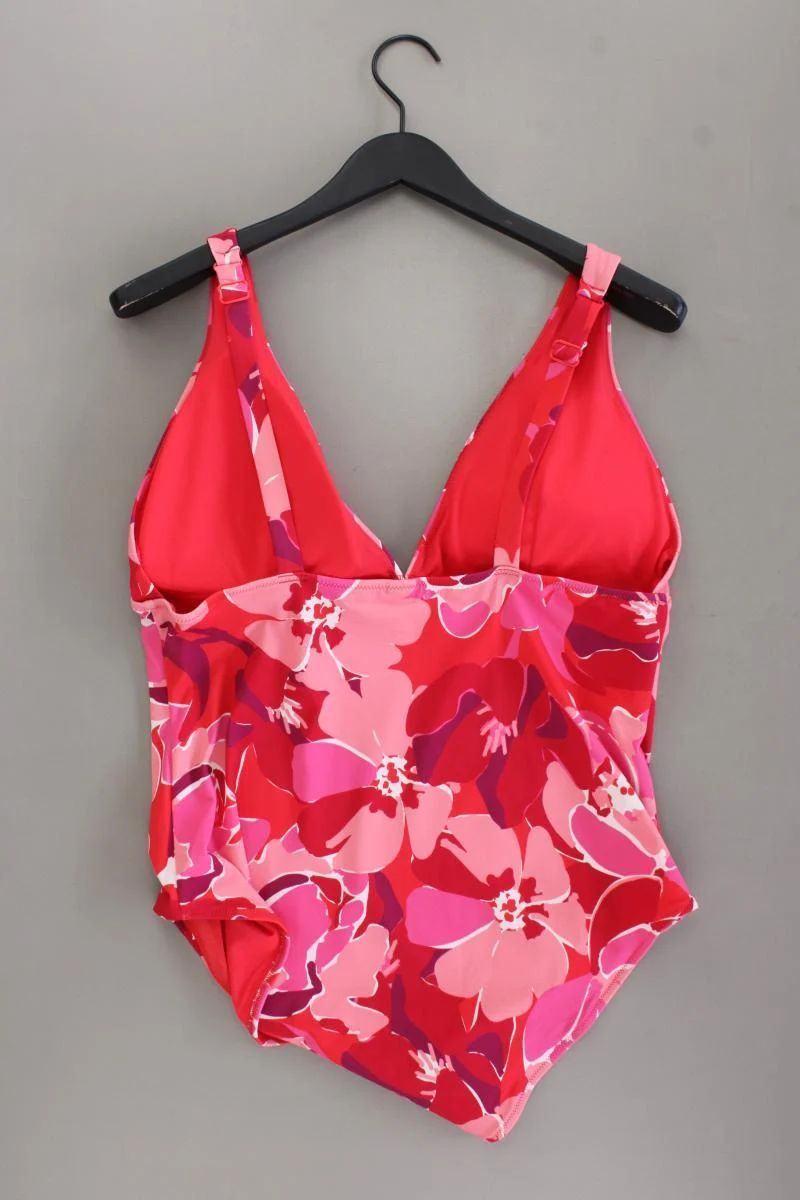 Badeanzug Gr. XL mit Blumenmuster neuwertig rot