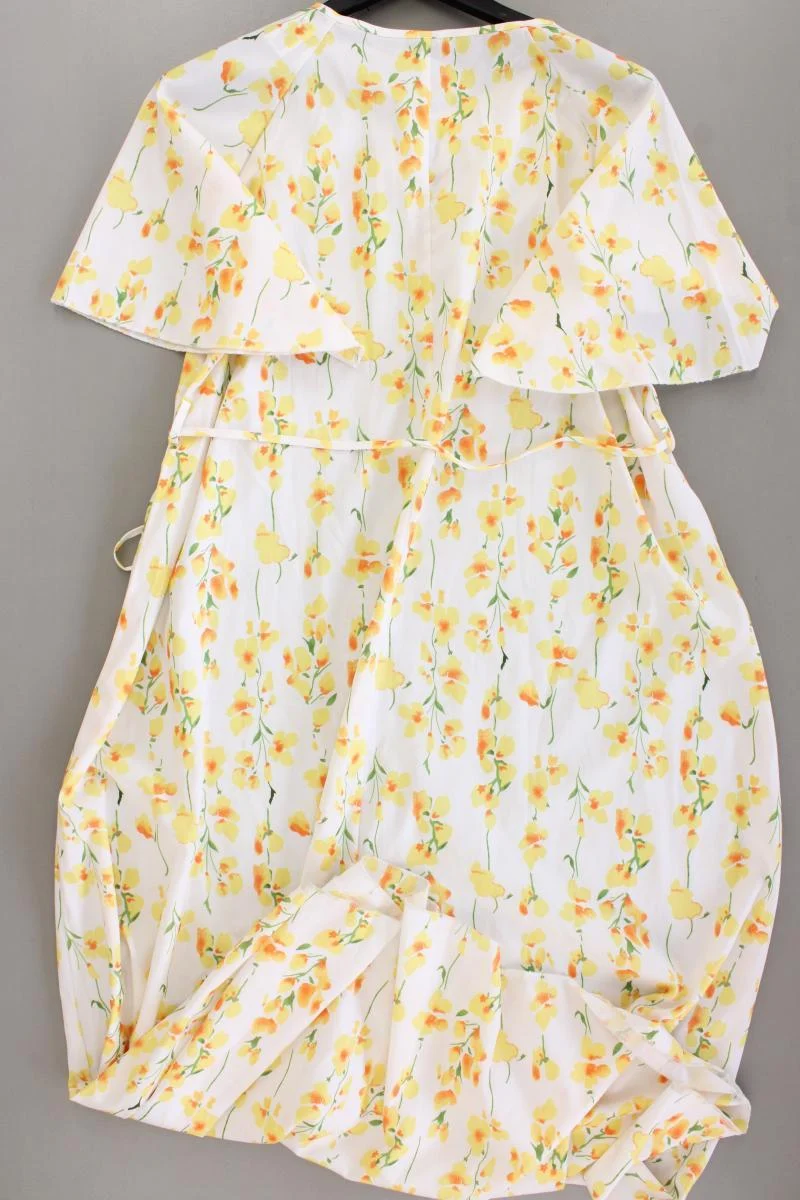 Kurzarmkleid Gr. XL mit Blumenmuster mehrfarbig aus Polyester